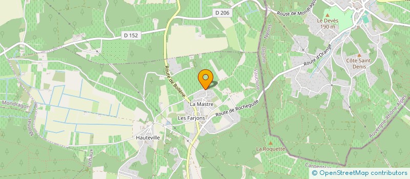 localisation de l'entreprise MAS AESTAS  UCHAUX