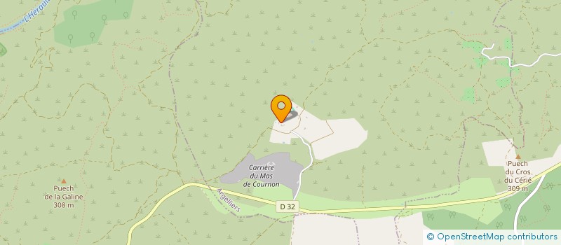 localisation de l'entreprise MAS DE COURNON  ARGELLIERS