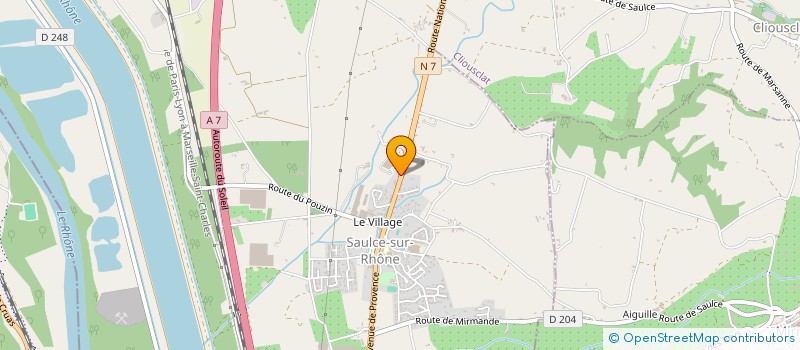 localisation de l'entreprise MAS DE LA FRIGOULETTE  SAULCE-SUR-RHONE