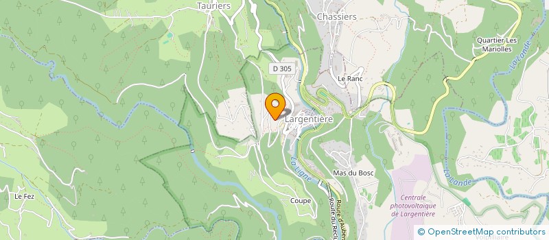 localisation de l'entreprise MAS DE LA MADELEINE à LARGENTIERE