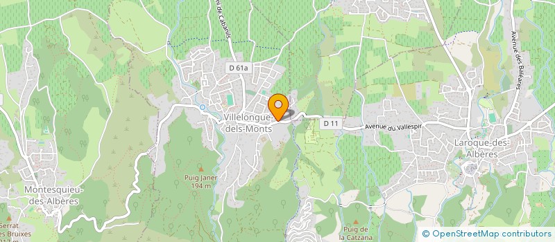 localisation de l'entreprise MAS DE LES BASSES  VILLELONGUE-DELS-MONTS