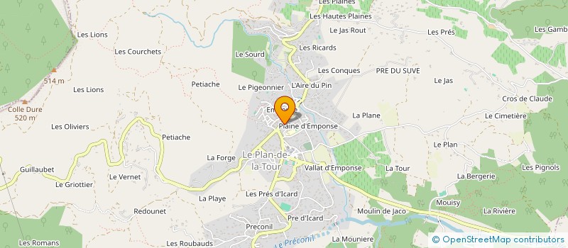 localisation de l'entreprise MAS DE SAINT LAZARE - BERIO/CALVO  LE PLAN-DE-LA-TOUR