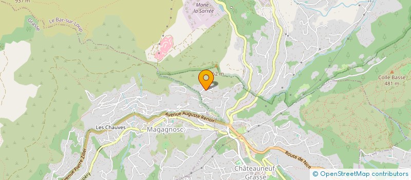 localisation de l'entreprise  MAS DES OLIVIERS   CHATEAUNEUF-GRASSE