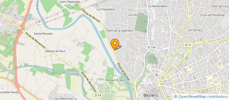 localisation de l'entreprise MAS LA CHEVALIERE à BEZIERS