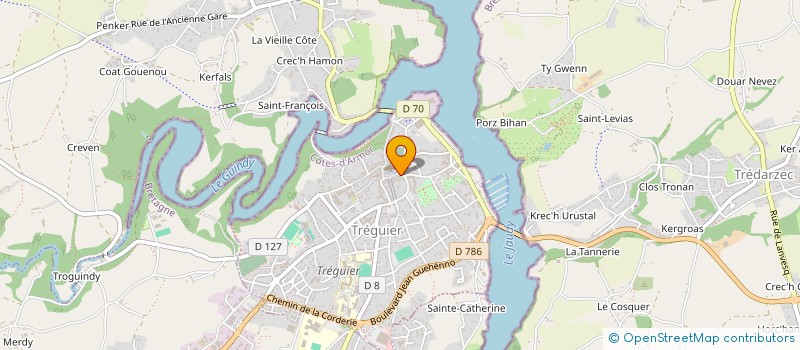 localisation de l'entreprise MAS OPTIQUE  TREGUIER