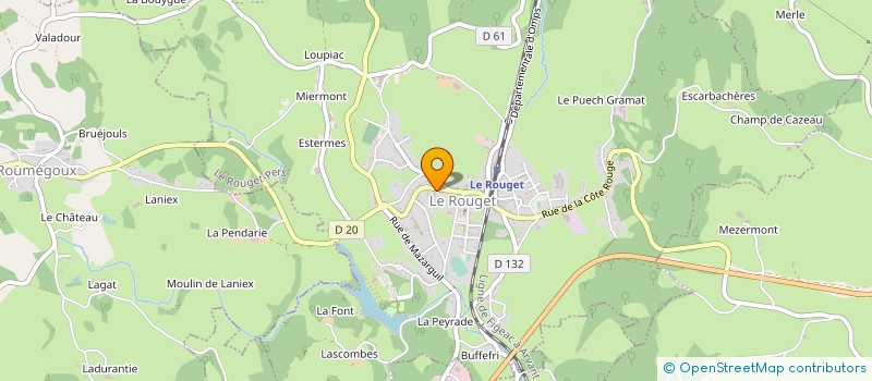 localisation de l'entreprise MAS S.A.S. à LE ROUGET-PERS