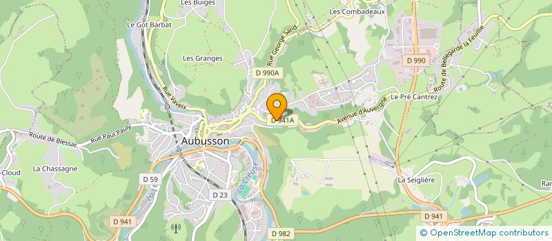 localisation de l'entreprise MASAJU  AUBUSSON