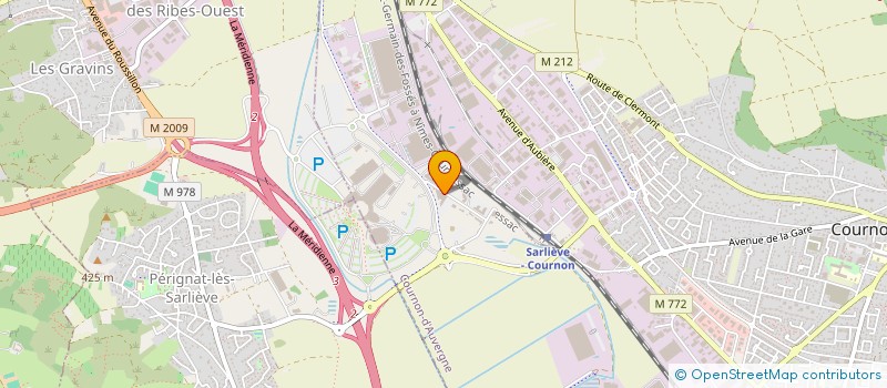 localisation de l'entreprise MASECCA 32  COURNON-D'AUVERGNE