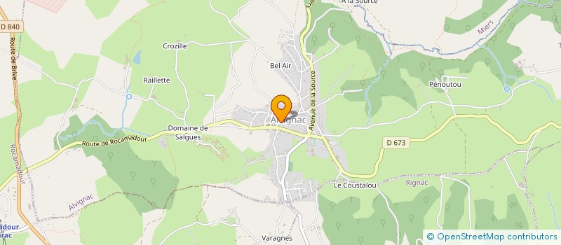 localisation de l'entreprise MASFROLET  ALVIGNAC