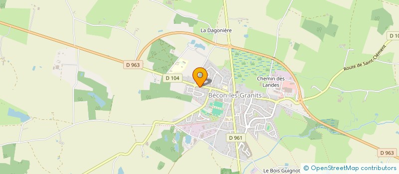 localisation de l'entreprise MASHA à BECON-LES-GRANITS