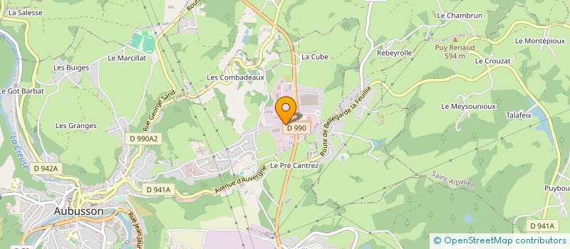 localisation de l'entreprise MASJE  AUBUSSON