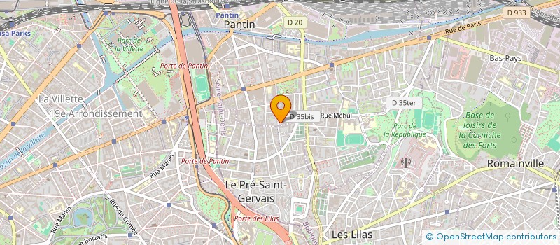 localisation de l'entreprise MASMONTEIL TP à PANTIN