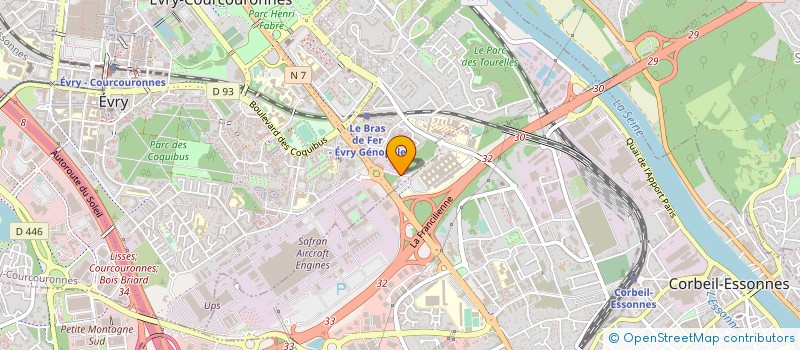 localisation de l'entreprise MASP  EVRY-COURCOURONNES