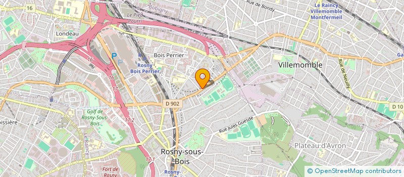 localisation de l'entreprise MASS'K RAD à ROSNY-SOUS-BOIS
