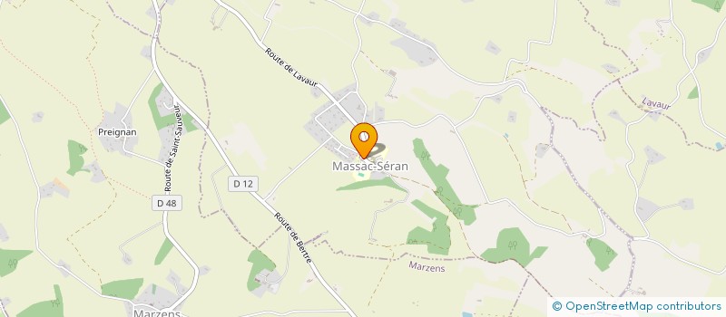 localisation de l'entreprise MASSAC-SERAN BADMINTON CLUB (MSBC)  MASSAC-SERAN