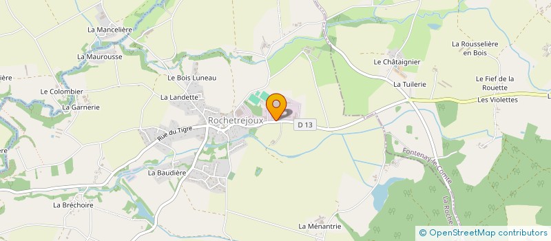localisation de l'entreprise MASSE CHARPENTE SERRURERIE à ROCHETREJOUX