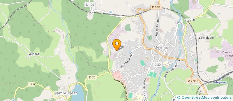 localisation de l'entreprise MASSIF CENTRAL EXPLOITATION FORESTIERE  MEYMAC