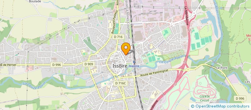 localisation de l'entreprise MASSIF CENTRAL MEDIAS  ISSOIRE