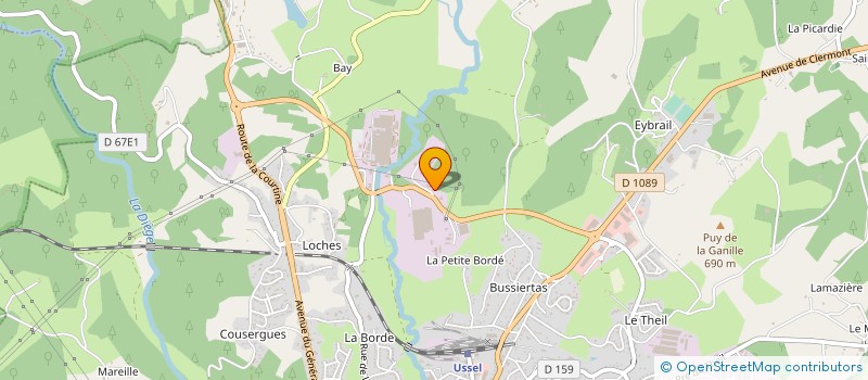 localisation de l'entreprise MASSIF CENTRAL RESEAUX à USSEL