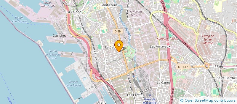 localisation de l'entreprise MASSILIA TRAVEL CARS à MARSEILLE