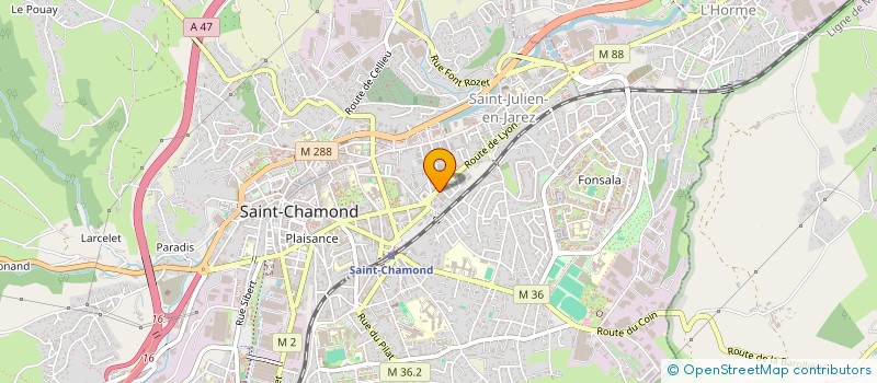 localisation de l'entreprise MASSON AGENCEMENT à SAINT-CHAMOND
