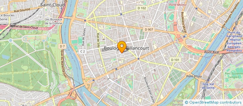 localisation de l'entreprise MASSON GEOMETRE - EXPERT FONCIER & ASSOCIES à BOULOGNE-BILLANCOURT