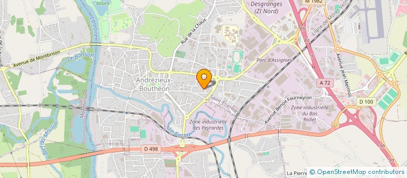 localisation de l'entreprise MASSON IMMO  ANDREZIEUX-BOUTHEON