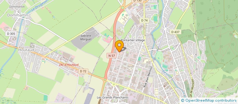 localisation de l'entreprise MASSON PUBLICITE  PONTARLIER