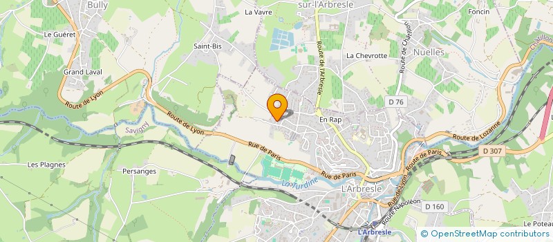 localisation de l'entreprise MASSOPHROLO-GITE  L'ARBRESLE