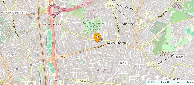 localisation de l'entreprise MASSSS STRIKE STUDIO à MONTREUIL