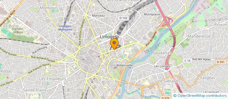 localisation de l'entreprise MASSY VOYAGES SA à LIMOGES
