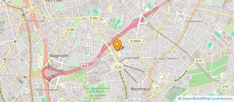 localisation de l'entreprise MAST'AIR ENVIRONNEMENT  MONTREUIL