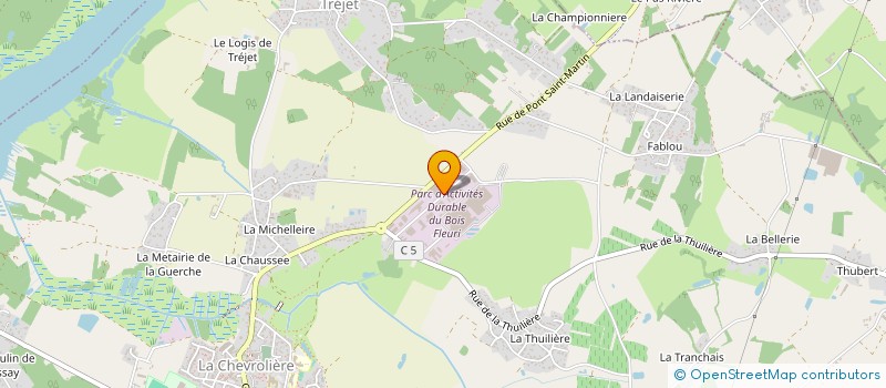 localisation de l'entreprise MASTAR à LA CHEVROLIERE
