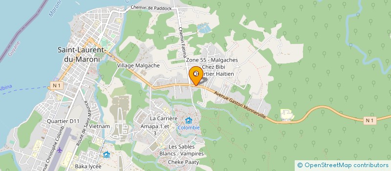 localisation de l'entreprise MASTER CONSTRUCTION à SAINT-LAURENT-DU-MARONI
