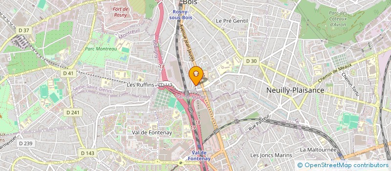 localisation de l'entreprise MASTER CREA à ROSNY-SOUS-BOIS