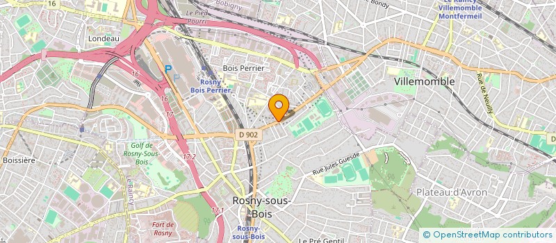 localisation de l'entreprise MASTER D.A. à ROSNY-SOUS-BOIS