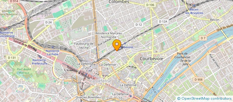 localisation de l'entreprise MASTER FOOD à COURBEVOIE