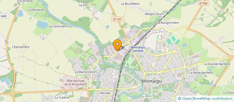 localisation de l'entreprise MASTOCK MONTAIGU à MONTAIGU-VENDEE