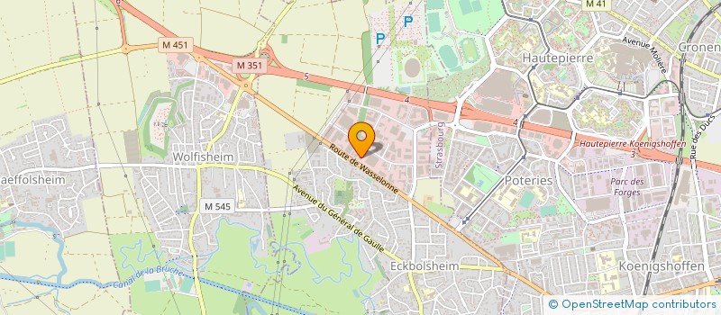 localisation de l'entreprise MASTRA  ECKBOLSHEIM