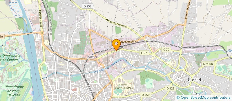 localisation de l'entreprise MAT à CUSSET