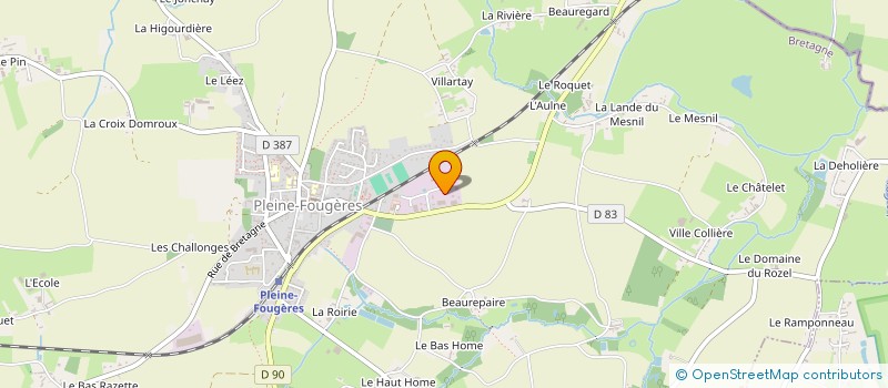 localisation de l'entreprise MAT AGRI 3000  PLEINE-FOUGERES