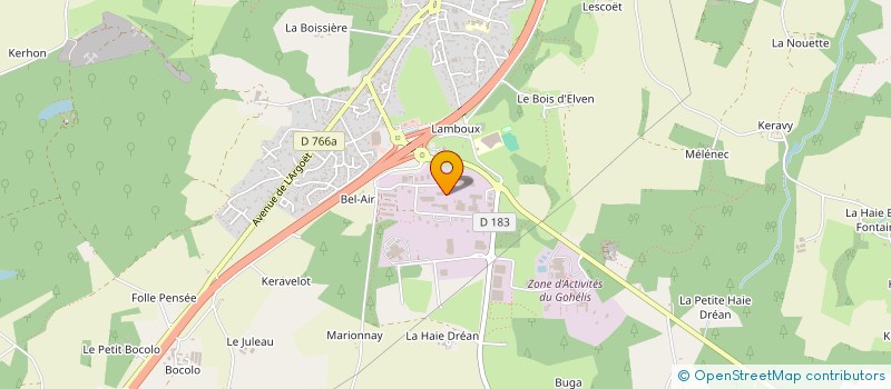 localisation de l'entreprise MAT-ECO à ELVEN