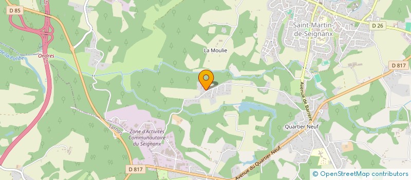 localisation de l'entreprise MAT-ECO LANDES PAYS BASQUE  ST-MARTIN-DE-SEIGNANX