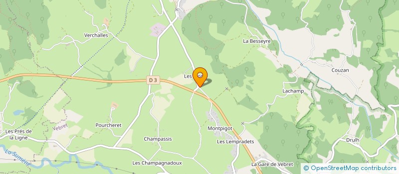localisation de l'entreprise MAT MECA GARAGE à VEBRET