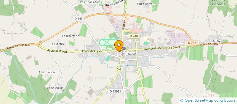 localisation de l'entreprise MAT'MEDI  GEMOZAC