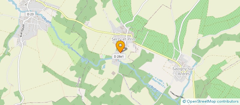 localisation de l'entreprise MAT'PRO D  SERZY-ET-PRIN