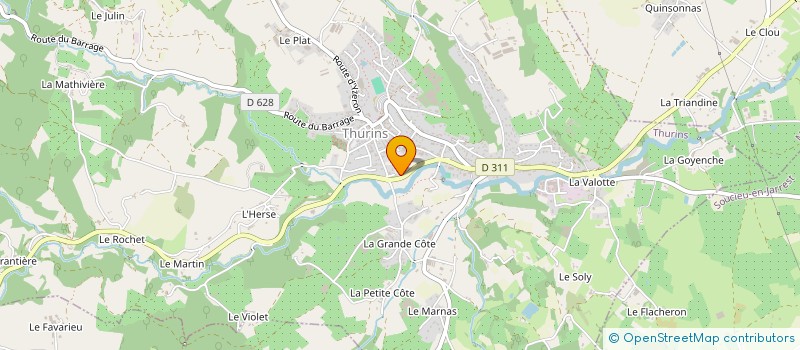 localisation de l'entreprise MATE  THURINS