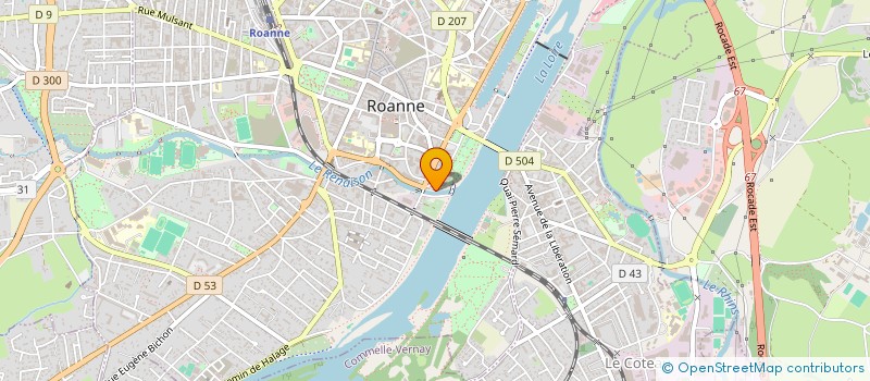 localisation de l'entreprise MATEL SPORTS CANOE KAYAK  ROANNE