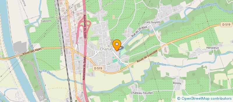 localisation de l'entreprise MATER'LOC à CHANAS