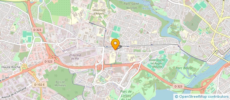 localisation de l'entreprise MATERE à ANGERS